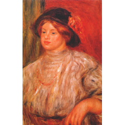 Gabrielle with a large hat