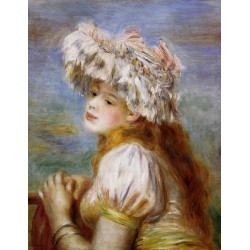 Girl in a lace hat 1891