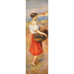 Girl with a basket of fish