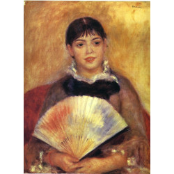 Girl with a fan alphonsine fournaise 1880