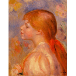 Girl with a red hair ribbon 1891