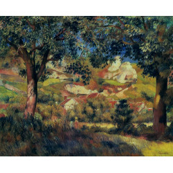 Lanscape in la roche guyon 1887