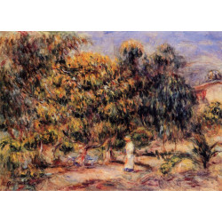 Woman in white in the garden at colettes 1915