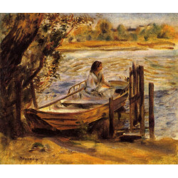 Young woman in a boat lise trehot 1870 Young woman in a boat lise trehot 1870