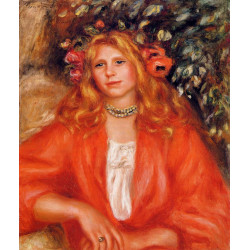 Young woman wearing a garland of flowers