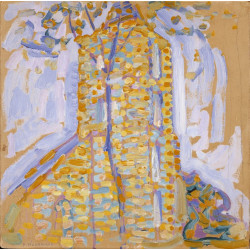 Church at domburg with tree 1909