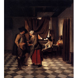 Paying the hostess 1658 Paying the hostess 1658