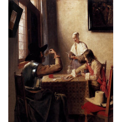 Soldiers playing cards