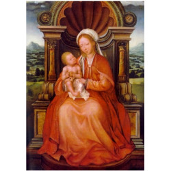 Virgin and child enthroned