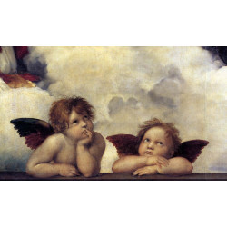 Putti detail from the sistine madonna 1513
