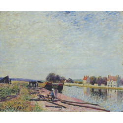 Barges on the loing saint mammes 1889