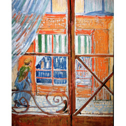 A pork butcher s shop seen from a window 1888