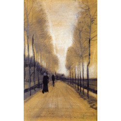 Alley bordered by trees 1884