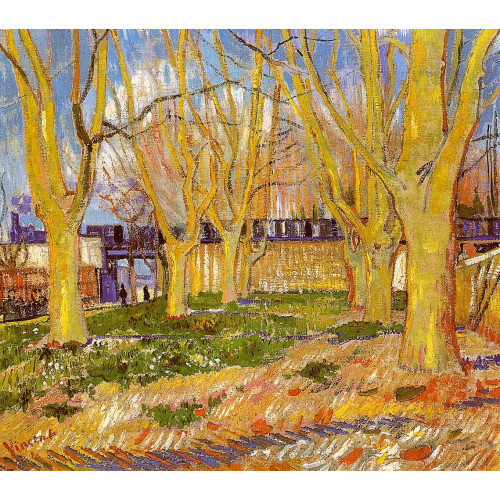 Avenue of plane trees near arles station 1888 2 Avenue of plane trees near arles station 1888 2