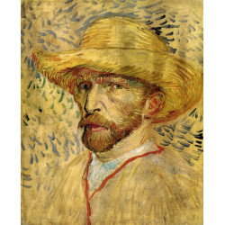 Self portrait with straw hat 1887
