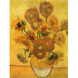 Still life vase with fifteen sunflowers 1888 2