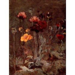 Still life with scabiosa and ranunculus 1886