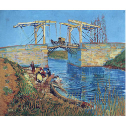 The langlois bridge at arles with women washing 1888