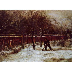 The parsonage garden at nuenen in the snow 1885 1
