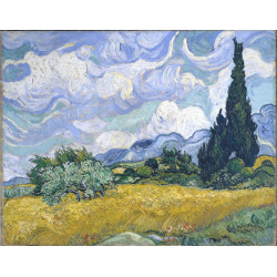 Wheat field with cypresses at the haude galline near eygalieres 1889 01 Wheat field with cypresses at the haude galline near eygalieres 1889 01