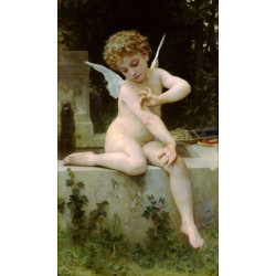 Cupid with a butterfly lamour au papillon