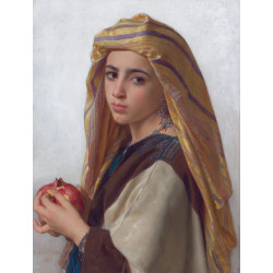 Girl with a pomegranate by william bouguereau