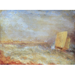 A sailing boat off deal 1835