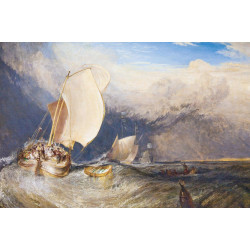 Fishing boats with hucksters bargaining for fish 1838 Fishing boats with hucksters bargaining for fish 1838