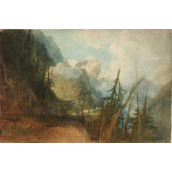 The st gotthard road between amsteg and wassen looking up the reuss valley 1803...