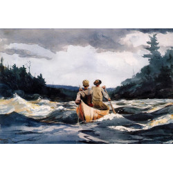 Canoe in the rapids